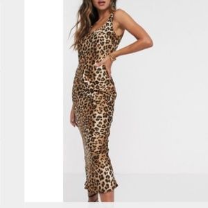 ASOS Design scoop neck midi satin slip dress